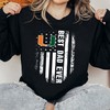 Miami Hurricanes American Flag Father's Day Shirt Fan Gift
