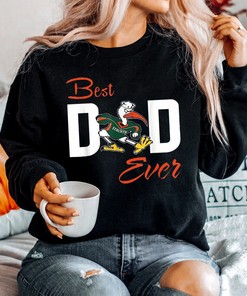 Miami Hurricanes Best Dad Ever T-shirt Hoodie Sweatshirt Gift for Fans