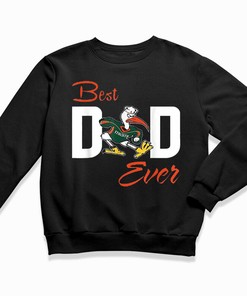 Miami Hurricanes Best Dad Ever T-shirt Hoodie Sweatshirt Gift for Fans