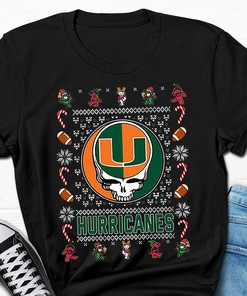 Miami Hurricanes Grateful Dead Christmas Sweater Unisex Gift for Fans