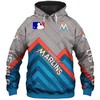 Miami Marlins All Over Print 3D Baseball Hoodie-Zip Hoodie For Fans