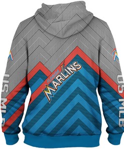 Miami Marlins All Over Print 3D Baseball Hoodie-Zip Hoodie For Fans