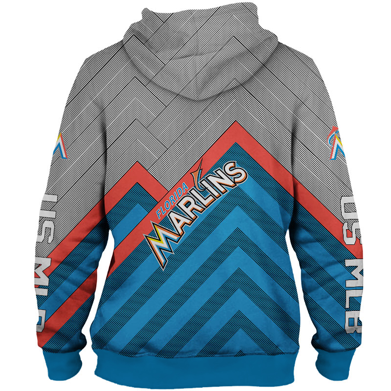 Miami Marlins All Over Print 3D Baseball Hoodie-Zip Hoodie For Fans