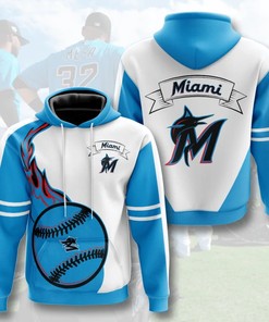 Miami Marlins Flame Balls Graphic All Over Print 3D Hoodie For Fans