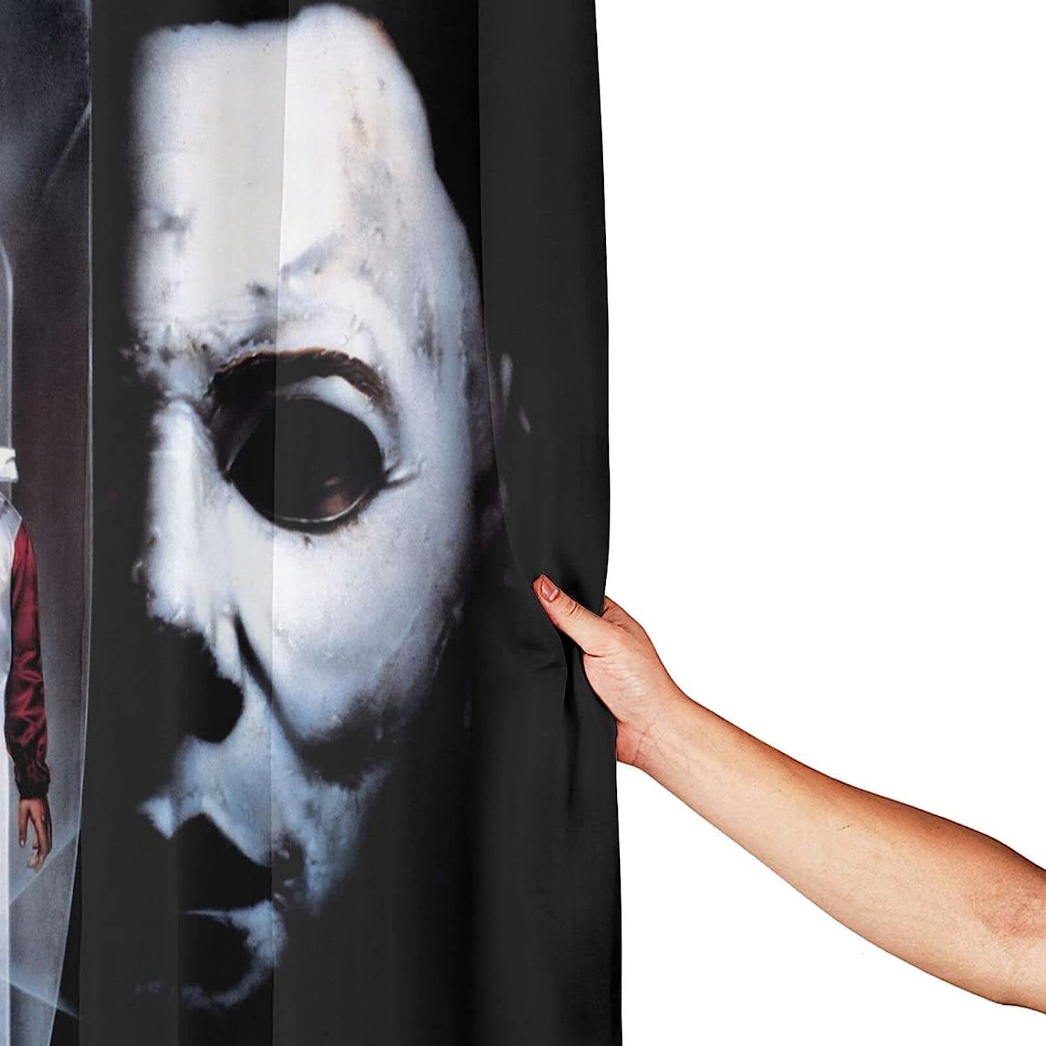 Michael Halloween Myers Print Shower CurtainHorror Movie Bathroom Decor for Halloween