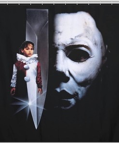 Michael Halloween Myers Print Shower CurtainScary Horror Bathroom Decor for Halloween
