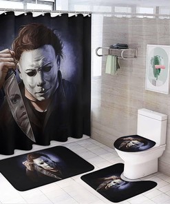Michael Horror Myers Print Shower CurtainScary Bathroom Decor for Horror Fans