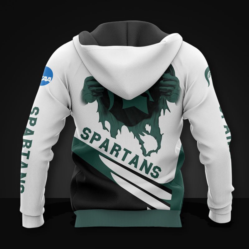 Michigan State Spartans All Over Print 3D Hoodie-Zip Hoodie For Fans