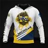 Michigan Wolverines Basketball All Over Print 3D Hoodie-Zip Hoodie For Fans
