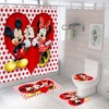 Mickey And Minnie Waterproof Shower Curtain For Happy Home Bathroom