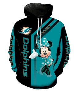 Mickey Miami Dolphins Hoodie With Minnie Limited Edition All Over Print Full 3D - Perfect For Fans