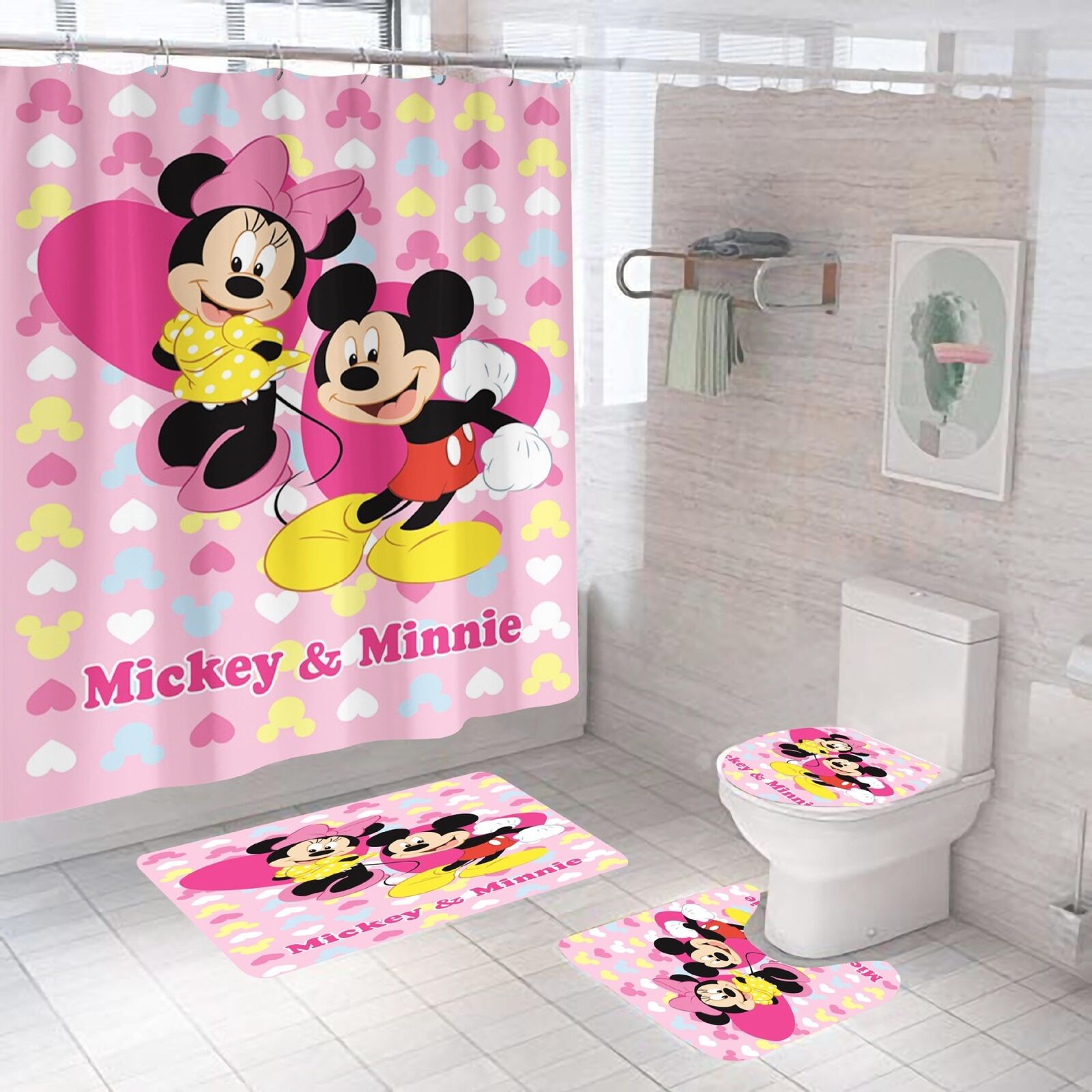 Mickey Mouse Bathroom Shower Curtain for a Nostalgic Bathroom Dcor