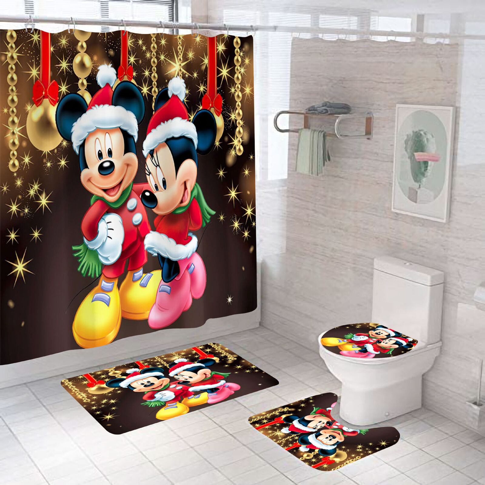 Mickey Mouse Bathroom Shower Curtain for a Nostalgic Bathroom Dcor