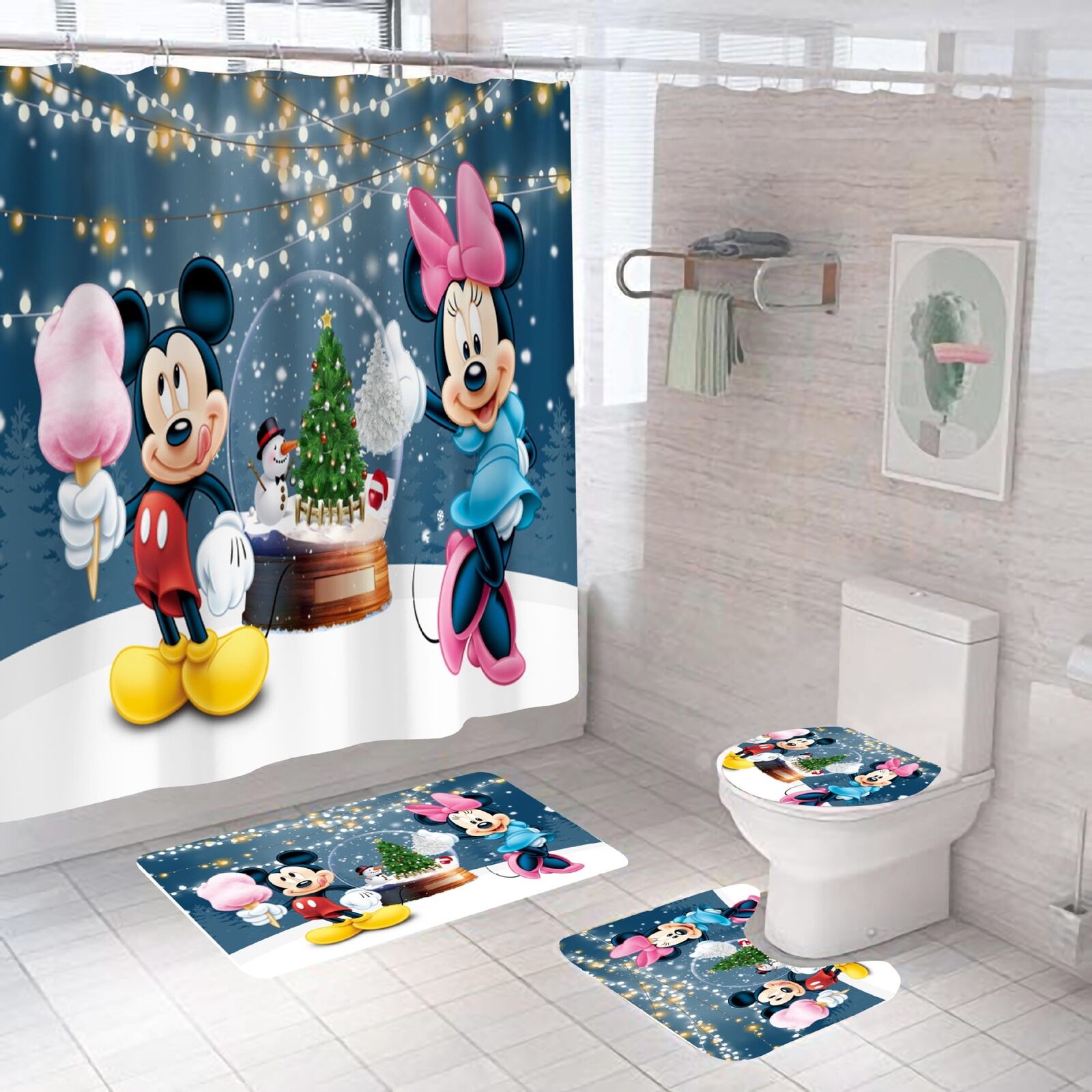 Mickey Mouse Bathroom Shower Curtain for a Nostalgic Bathroom Dcor