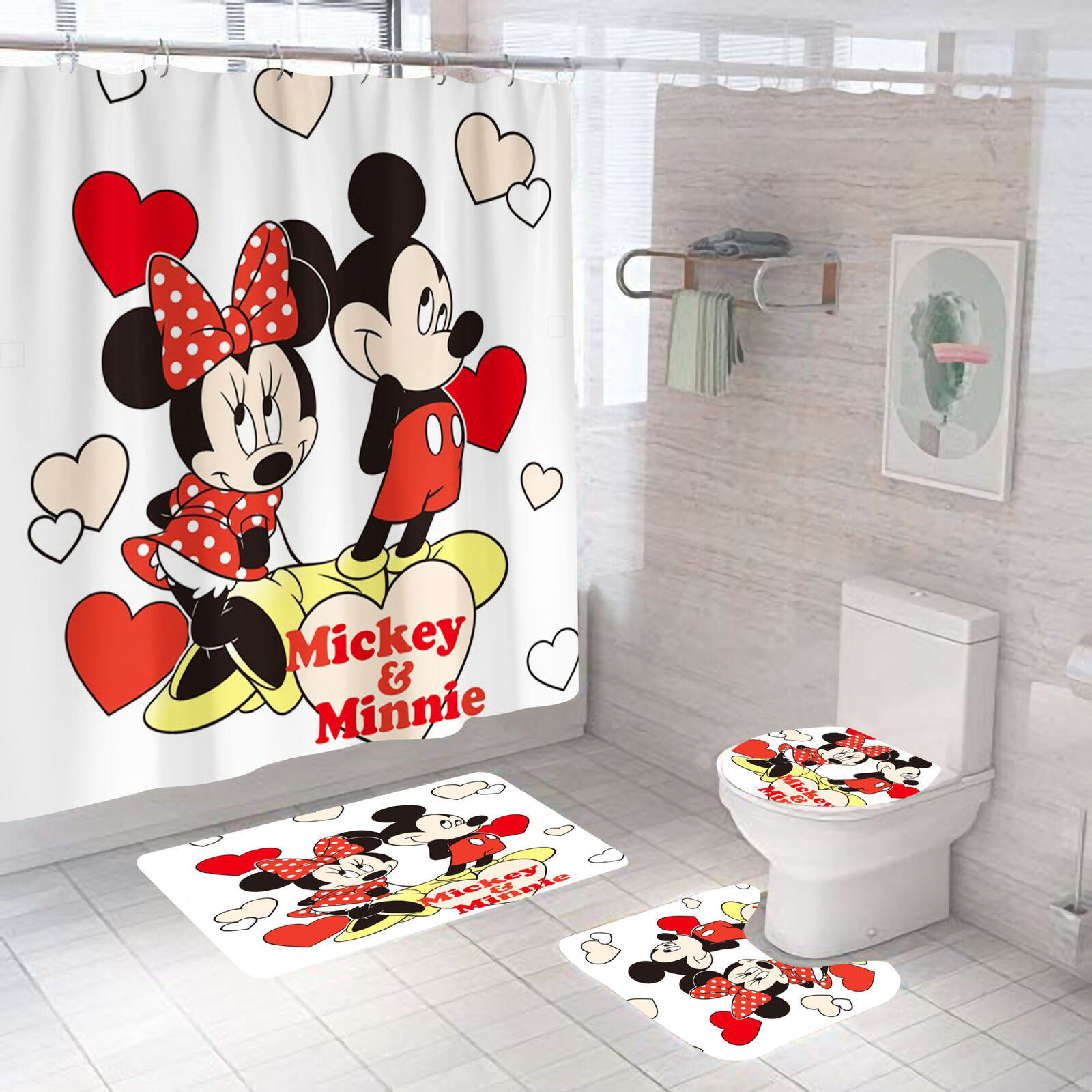 Mickey Mouse Bathroom Shower Curtain for a Nostalgic Bathroom Dcor