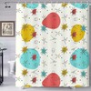 Mid Century Abstract Geometric Shower Curtain Design for Modern Bathroom Decor 