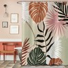 Mid Century Geometric Leaves Abstract Shower Curtain Minimalist And Durable