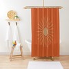 Mid Century Modern Burnt Orange Abstract Shower Curtain