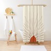 Mid Century Modern Terracotta Sun Abstract Shower Curtain