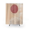 Mid Century Pink Sun Shower Curtain with Chic Design 