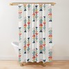 Mid Century Retro Shower Curtain with Vintage Geometric Design for a Timeless and Elegant Bathroom Look