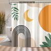 Mid Century Retro Sun And Moon Shower Curtain For A Boho Chic Bathroom