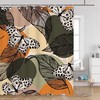 Mid Century Tropical Abstract Butterfly Shower Curtain for a Minimalist Bathroom Decor