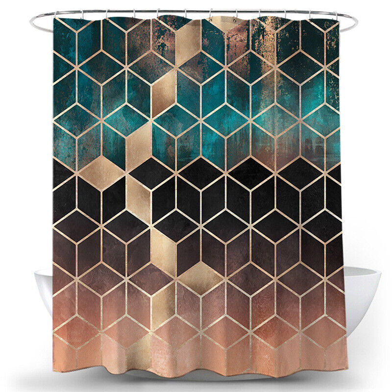 Mildew-Proof Geometric Simple Waterproof Shower Cloth