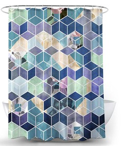 Mildew-Proof Geometric Simple Waterproof Shower Cloth