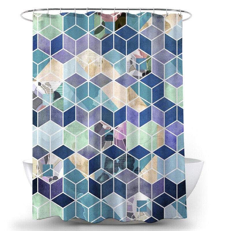 Mildew-Proof Geometric Simple Waterproof Shower Cloth