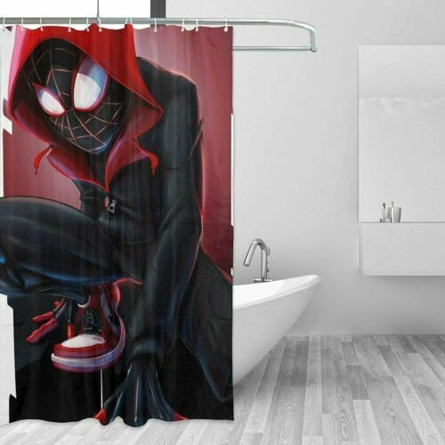 Miles Morales Spider-man Bathroom Shower Curtain Set for Modern Design