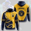 Milwaukee Brewers Flame Balls Graphic All Over Print 3D Hoodie - Perfect For Fans