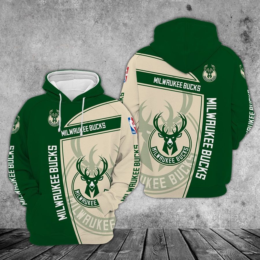 Milwaukee Bucks 3D Basketball Hoodie - Perfect For Fans