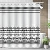 Minimalist Black Geometric Lines Shower Curtain - Boho Bathroom Decor