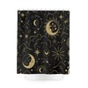 Minimalist Black and Gold Sun x Moon Shower Curtain for Modern Bathroom Decor
