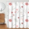 Minimalist Bohemian Flower Abstract Shower Curtain For Bathroom Decor