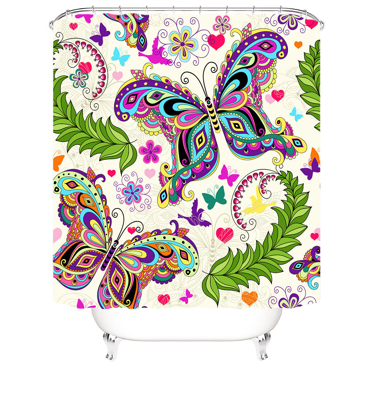 Minimalist Butterfly Shower Curtain - Simple And Elegant Bathroom Decor - Image 2