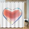 Minimalist Crystal Heart Shower Curtain for Bathroom Decor