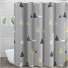 Minimalist Elk Moose Pine Forest Shower Curtain, RAN Bathroom Deer Shower Curtain, Waterproof Fabric