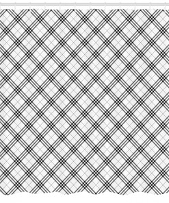 Minimalist Fashion Geometric Pattern Shower Curtain For Modern Bathroom Decor