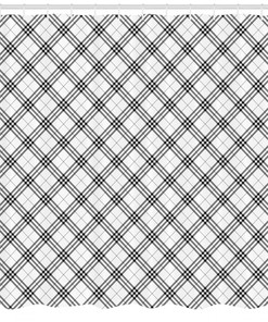 Minimalist Fashion Geometric Pattern Shower Curtain For Modern Bathroom Decor