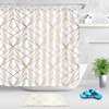 Minimalist Geometric Shower Curtain In Black And White
