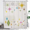Minimalist Geometric Stars and Shapes Print Shower Curtain for Modern Art Deco Look