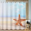 Minimalist Modern Beach Starfish Shower Curtain For A Simple Bathroom Upgrade