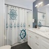 Minimalist Nautical Theme Anchor Shower Curtain - Simple and Clean Design for Your Bathroom Decor