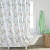 Minimalist Nordic Style White And Green Branch Bird Shower Curtain, Waterproof Fabric Curtain For Bathroom