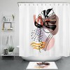 Minimalist Palm Leaf Shower Curtain For Modern Bathroom Decor