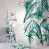 Minimalist Palm Leaf Shower Curtain for a Natural Bathroom Decor