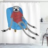 Minimalist Sloth Shower Curtain, Simple and Chic Bathroom Decor 
