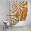 Minimalist Sun Aesthetic Mid Century Modern Shower Curtain for a Bright Bathroom Update